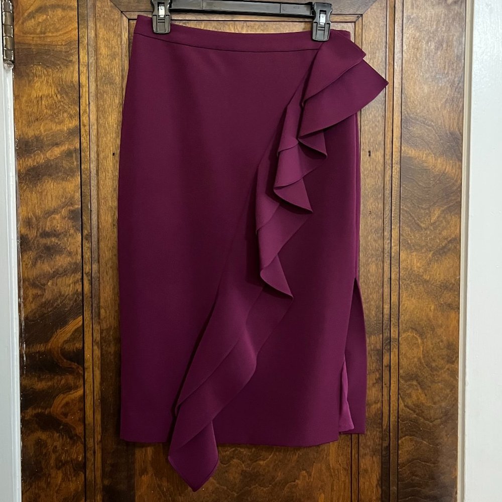 Purple Ruffle Embellishment Skirt - Women's Size 4